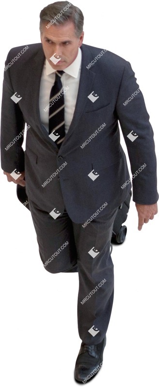 Businessman with a baggage walking human png (6732)