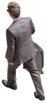 Businessman with a baggage walking png people (12250) | MrCutout.com - miniature