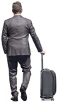 Businessman with a baggage walking person png (12266) - miniature