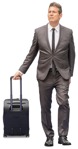 Businessman with a baggage walking  (13430) - miniature