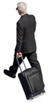 Businessman with a baggage walking people png (12314) | MrCutout.com - miniature