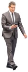 Businessman with a smartphone people png (12232) | MrCutout.com - miniature