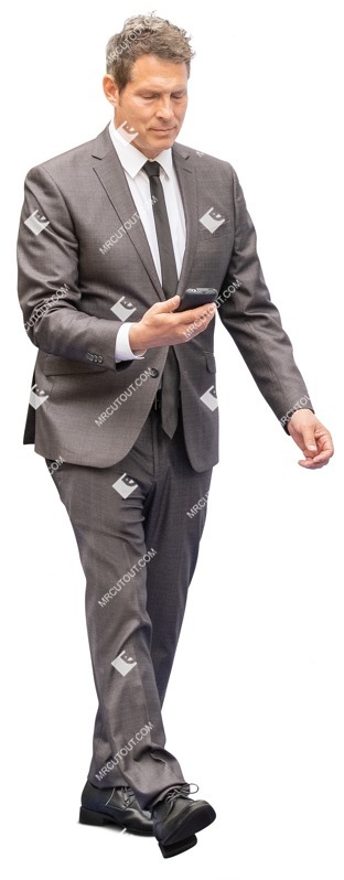 Businessman with a smartphone people png (13048)