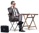 Businessman with a smartphone drinking coffee people png (12223) | MrCutout.com - miniature