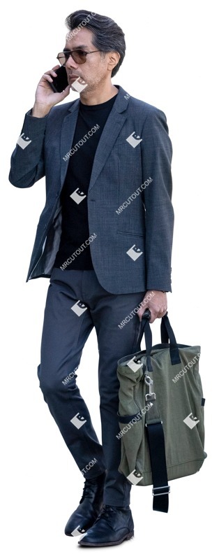 Businessman with a smartphone drinking coffee human png (14290)