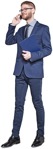 Businessman with a smartphone standing people png (2831) - miniature