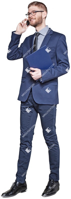 Businessman with a smartphone standing people png (2964)