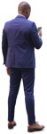 Businessman with a smartphone standing people png (8803) - miniature