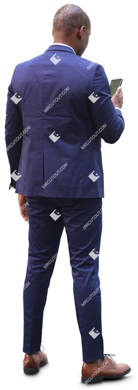 Businessman with a smartphone standing people png (8845)