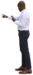 Businessman with a smartphone standing  (8634) - miniature