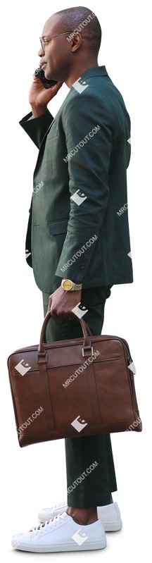 Businessman with a smartphone standing human png (8607)