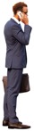 Cut out people - Businessman With A Smartphone Standing 0026 | MrCutout.com - miniature