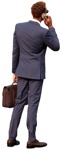 Businessman with a smartphone standing  (9997) - miniature