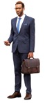 Businessman with a smartphone standing  (10369) - miniature