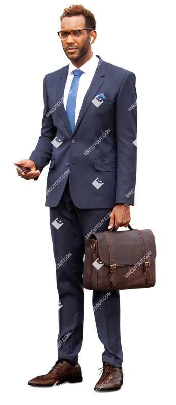 Businessman with a smartphone standing human png (10369)