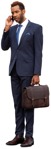 Businessman with a smartphone standing human png (10443) | MrCutout.com - miniature