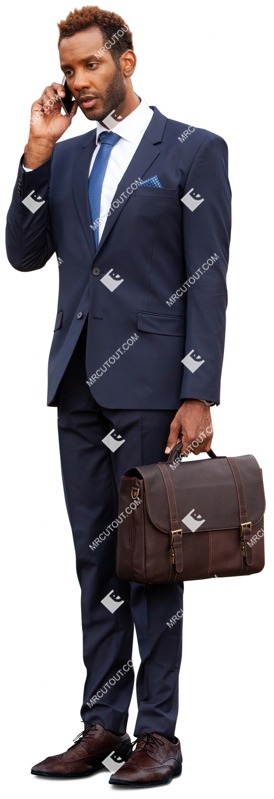 Businessman with a smartphone standing human png (10443)