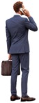 Businessman with a smartphone standing  (10363) - miniature