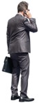 Businessman with a smartphone standing cut out people (12271) - miniature