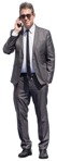 Businessman with a smartphone standing cut out people (12272) | MrCutout.com - miniature