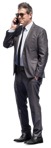 Businessman with a smartphone standing cut out people (12274) | MrCutout.com - miniature