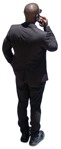 Businessman with a smartphone standing cut out people (12877) | MrCutout.com - miniature