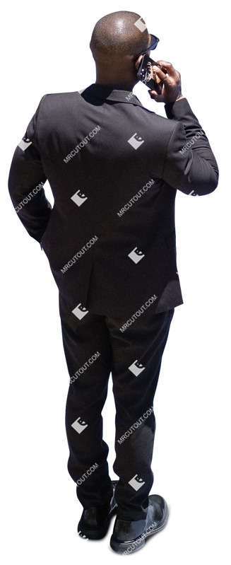 Businessman with a smartphone standing cut out people (12748)