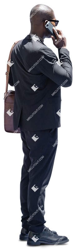 Businessman with a smartphone standing people png (12026)