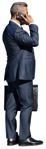 Businessman with a smartphone standing people png (14420) - miniature