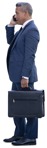 Businessman with a smartphone standing human png (14440) - miniature