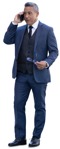 Businessman with a smartphone standing  (12264) - miniature