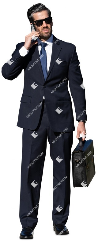 Businessman with a smartphone standing people png (12766)