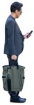 Businessman with a smartphone standing people png (14835) | MrCutout.com - miniature