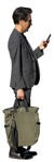 Businessman with a smartphone standing  (15358) - miniature