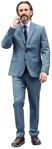 Businessman with a smartphone walking  (6927) - miniature