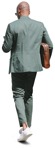 Businessman with a smartphone walking  (8608) - miniature