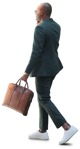 Businessman with a smartphone walking  (8606) - miniature
