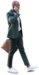 Cut out people - Businessman With A Smartphone Walking 0029 | MrCutout.com - miniature