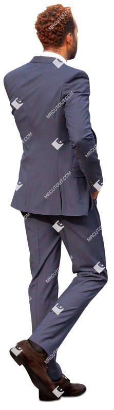 Businessman with a smartphone walking people png (10345)