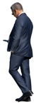 Businessman with a smartphone walking people png (14417) - miniature