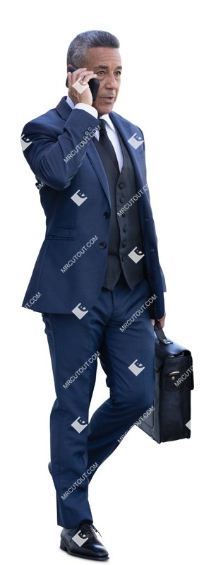 Businessman with a smartphone walking people png (14080)