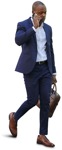 Businessman with a smartphone walking photoshop people (14796) | MrCutout.com - miniature