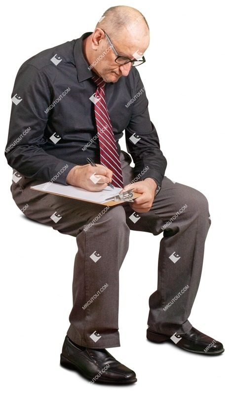 Businessman writing people png (11182)