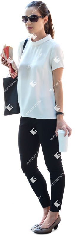 Businesswoman drinking coffee people png (6605)