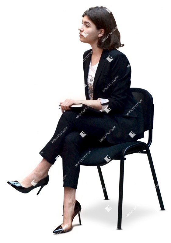 Businesswoman reading a book sitting people png (6357)