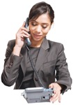 Businesswoman sitting people png (5344) - miniature