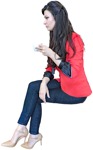 Businesswoman sitting people png (2851) - miniature