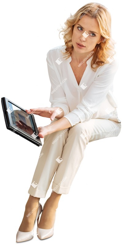 Businesswoman sitting people png (3821)