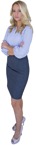Businesswoman standing cut out people (3078) - miniature