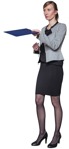 Businesswoman standing person png (3363) - miniature
